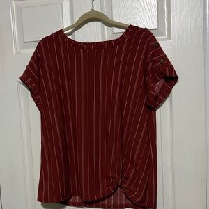 Women's Red Striped Top